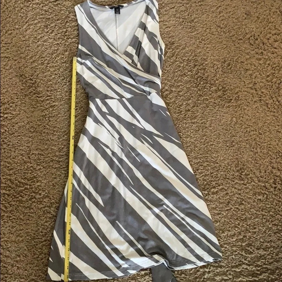 Gray and White Striped Dress - Picture 8 of 10